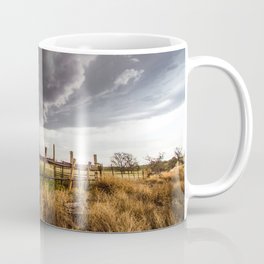 Western Life - Barbed Wire and Storm on the Ranch Coffee Mug