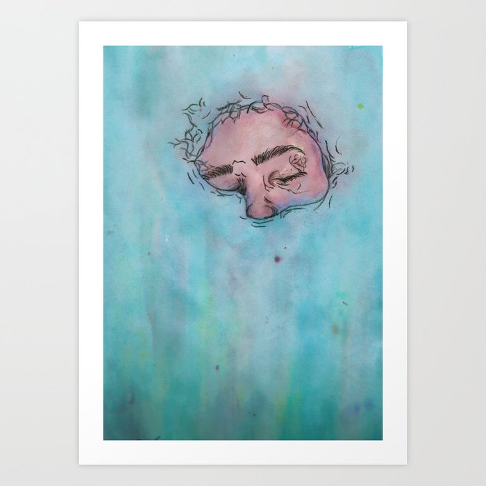 drowning Art Print by aworldinchaos | Society6