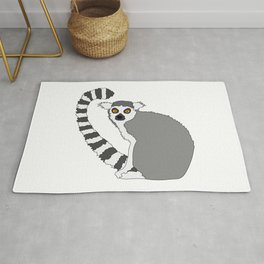 Ring-tailed cute lemur design Area & Throw Rug