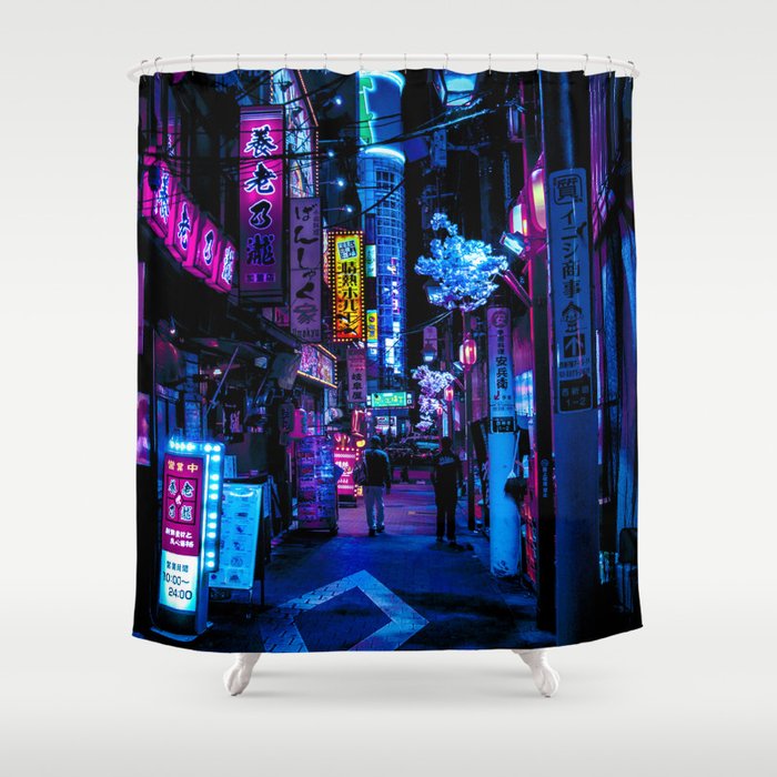 Tokyo's Blade Runner Vibes Shower Curtain by himanshi 