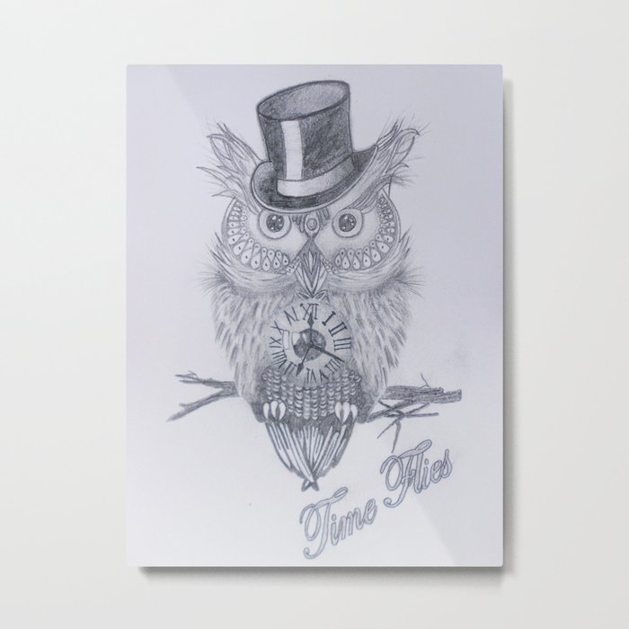 Owl Print Metal Print