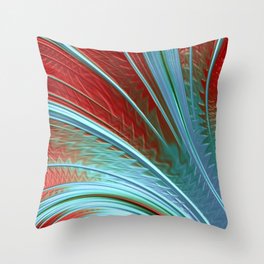 Creative Spark fractal art Throw Pillow