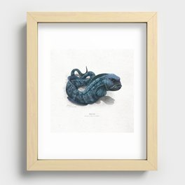 Wolf eel scientific illustration art print Recessed Framed Print