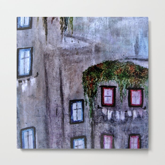 Houses in Milan in the evening Italy Metal Print