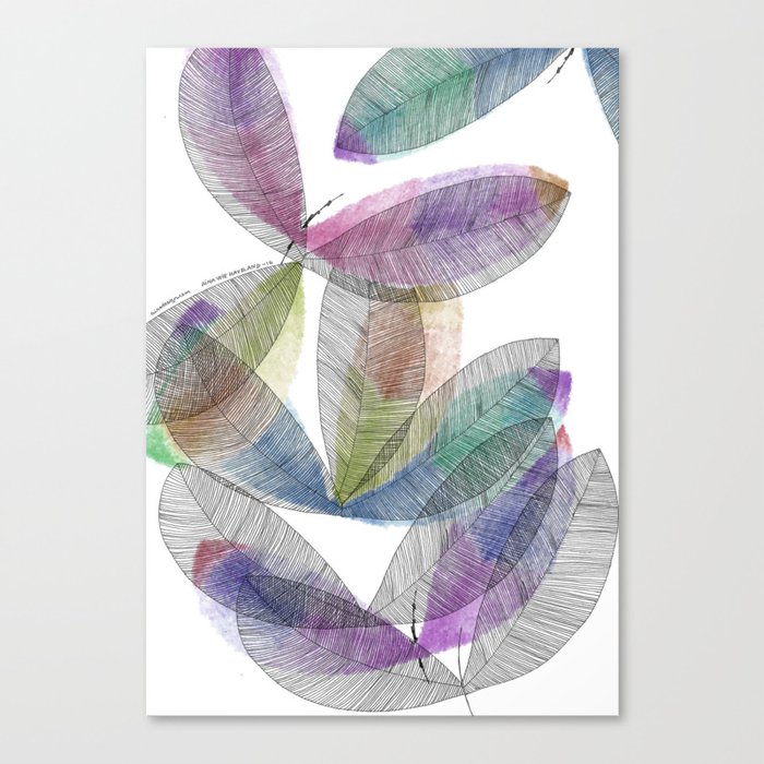Magical Colored Leaves Canvas Print