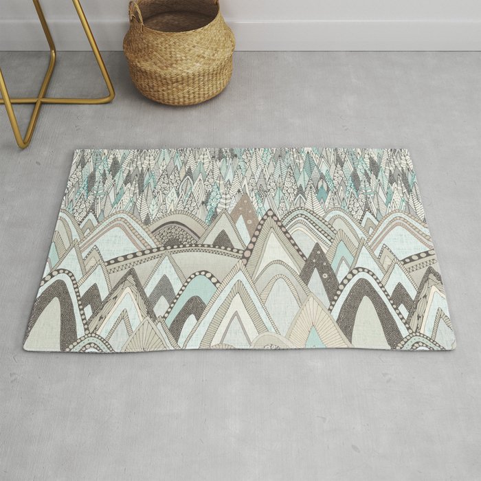 mountains and trees Rug