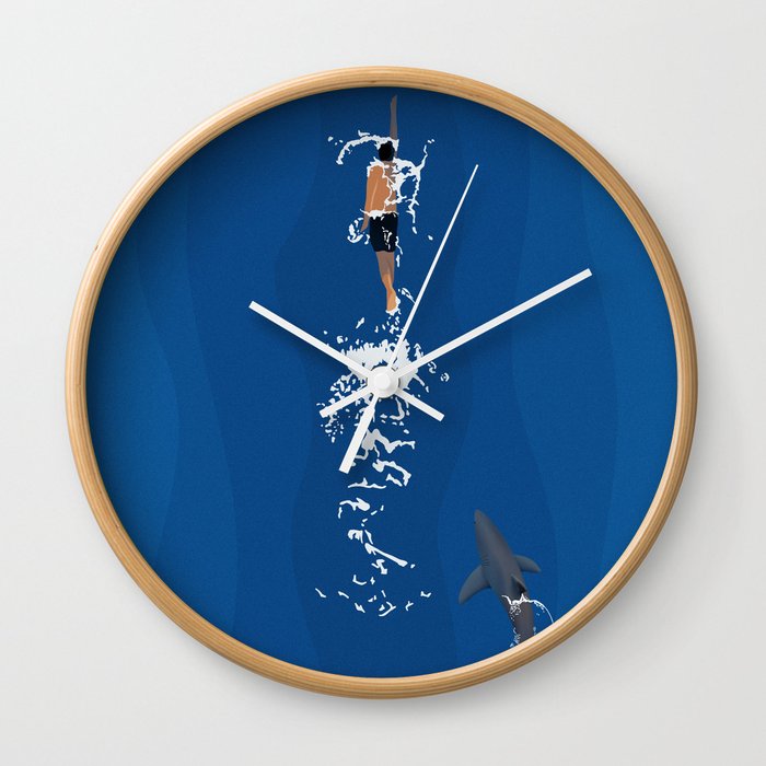 Shark Attack  Wall Clock