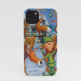 Elf Karl and the Reindeer iPhone Case