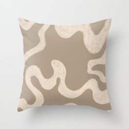 Simple Liquid Swirl Abstract Composition Throw Pillow
