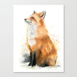 Red Fox Pattern Canvas Print