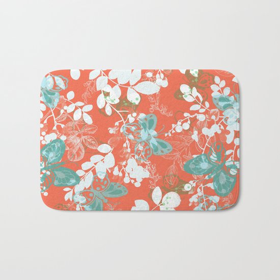 adrienne coral Bath Mat