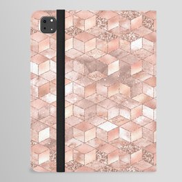 Luxury Rose Gold Geometric Pattern iPad Folio Case