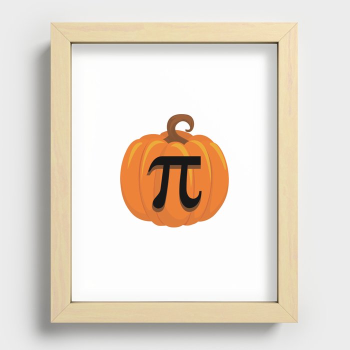 Pi Pumpkin Mathematics Science Pi Day Recessed Framed Print