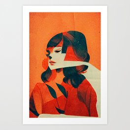 abstract woman Art Print