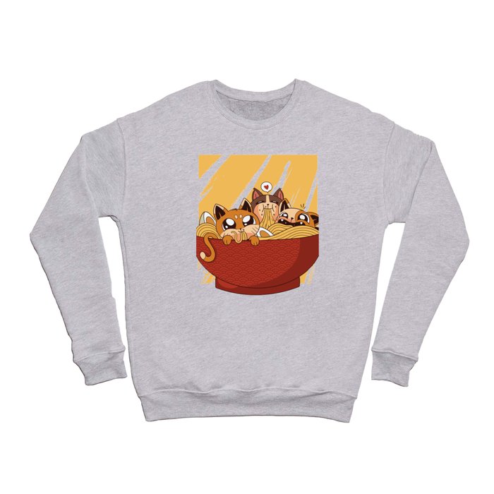 Kawaii Ramen Cats Crewneck Sweatshirt