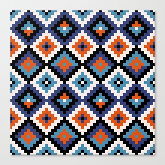 Aztec pattern Canvas Print