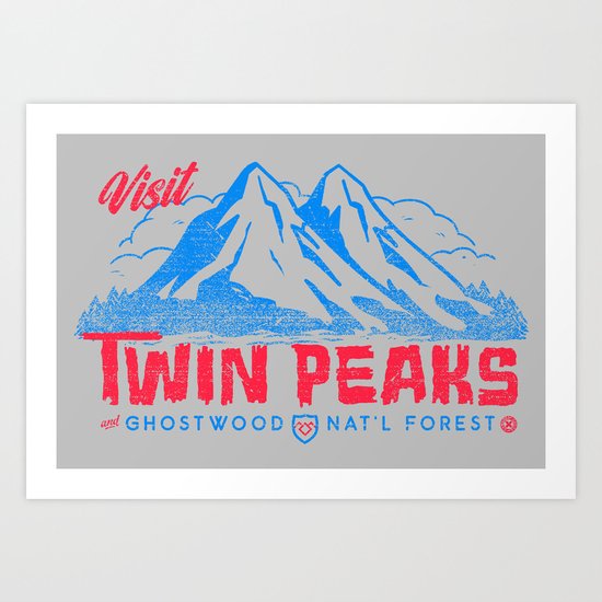 Visit Twin Peaks (hot pink) Art Print
