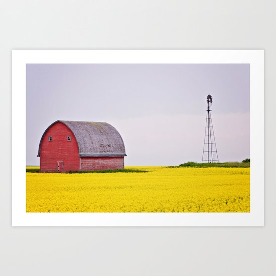 Calgary Barn Landscape Art Print