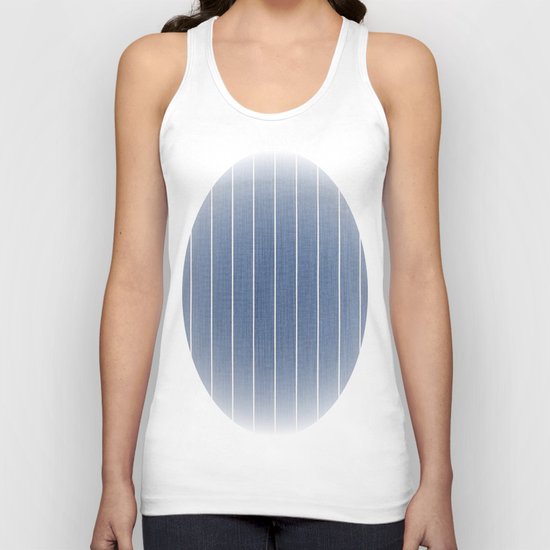 Denim Blue with White Pinstripes Unisex Tank Top