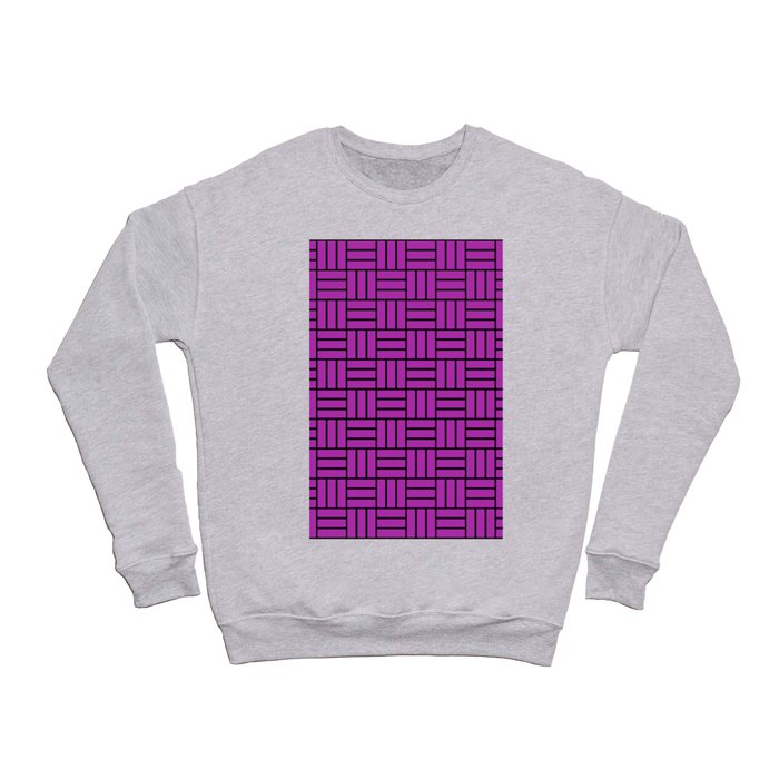 Basketweave (Black & Purple Pattern) Crewneck Sweatshirt