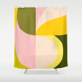 Abstract Shapes in Citrus  Shower Curtain