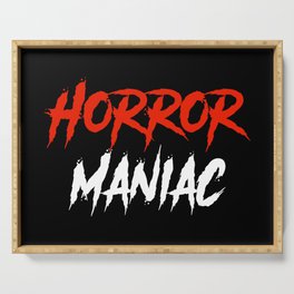Horror Maniac Typography Serving Tray
