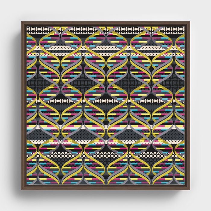 Pattern DNA Framed Canvas
