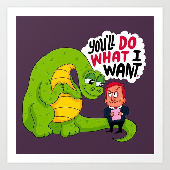 The Kindly Brontosaurus Art Print