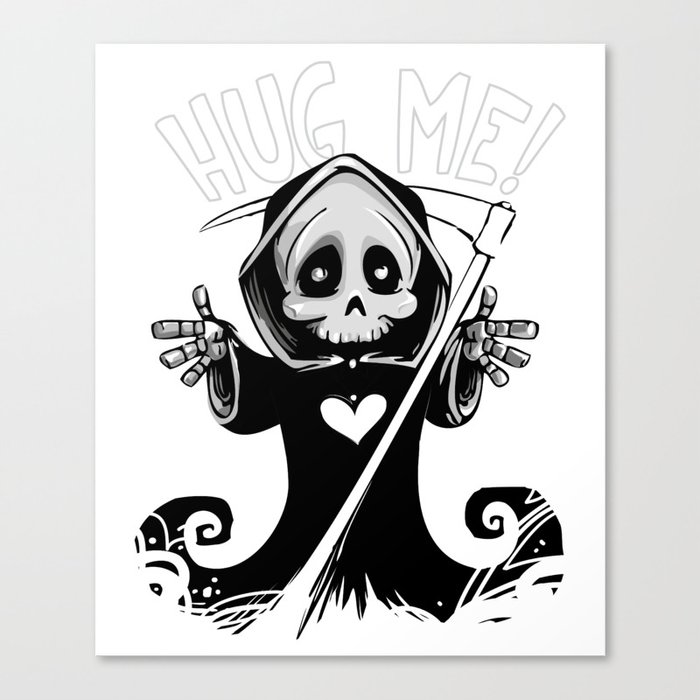 Cute Grim Reaper With Scythe Pointing Free Hugs Version Canvas Print By Minimalisteez Society6 Find & download free graphic resources for grim reaper. cute grim reaper with scythe pointing free hugs version canvas print by minimalisteez