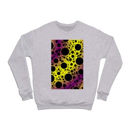 Space Bubble Spots - Yellow/Purple Crewneck Sweatshirt