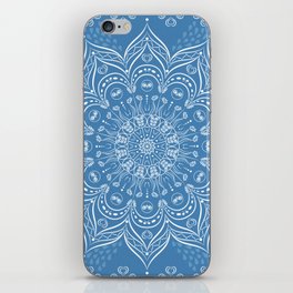 Elegant Blue Boho Mandala iPhone Skin