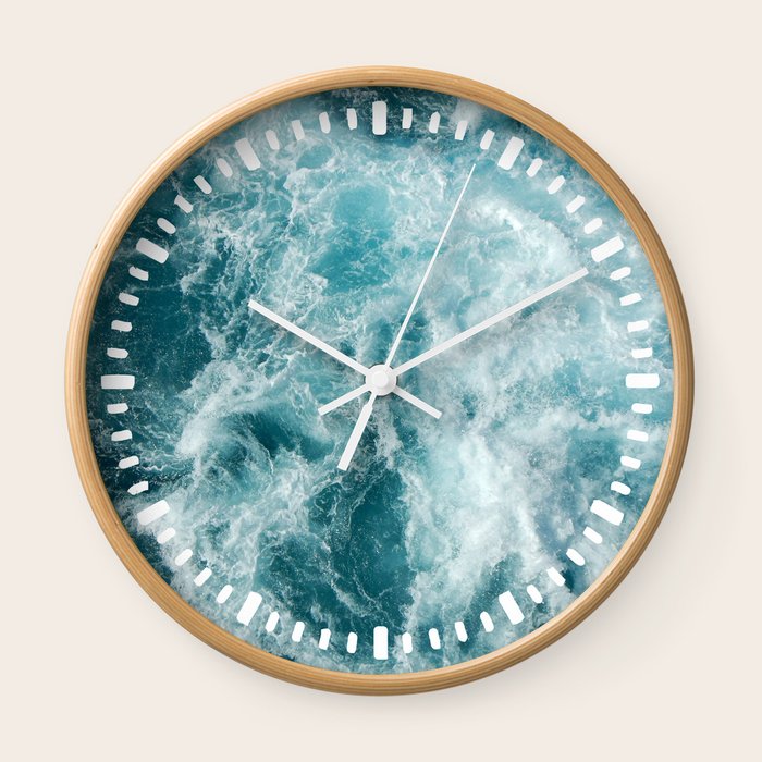 Sea Wall Clock by Vickn Society6