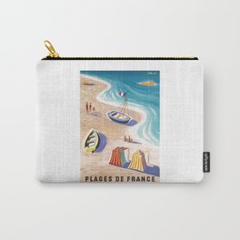 1962 FRANCE Beaches Travel Poster Carry-All Pouch