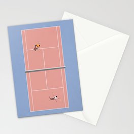 Playing Tennis | Pastel Colors Tennis Court  Stationery Card