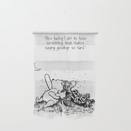 winnie baby nursery art pooh tigger and piglet quote Wall Hanging