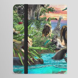 Underwater Jungle Animal Animals Scene iPad Folio Case