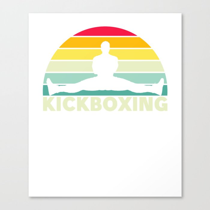 Kickboxing Martial Arts Retro Kickboxer  Canvas Print