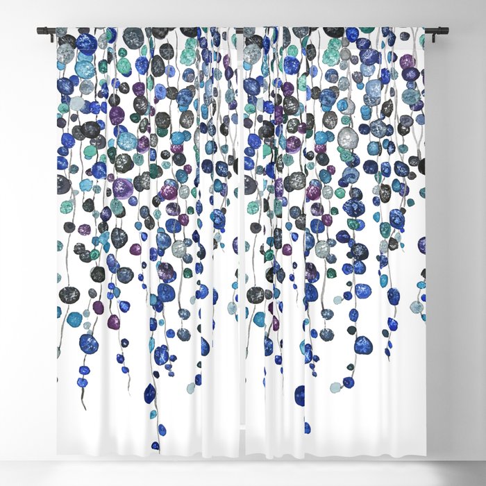 colorful string of beads Blackout Curtain