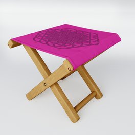 Pink Yoga Mat w/ Sacred geometry design Folding Stool