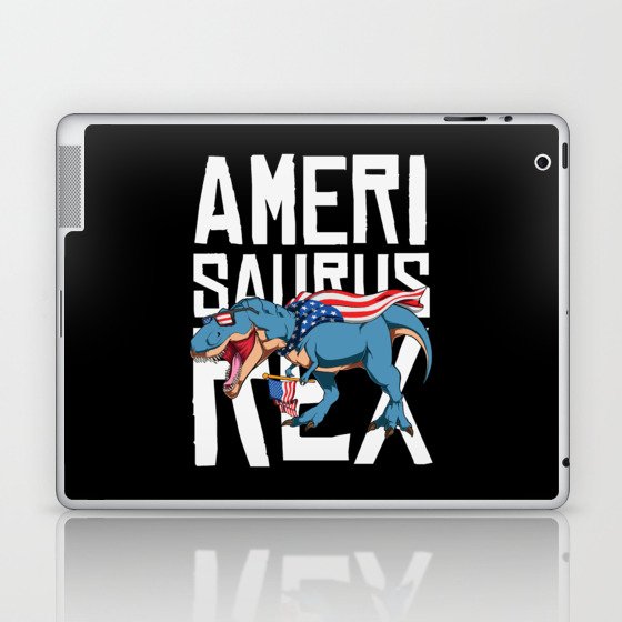Amerisaurus Rex Funny Patriotic Dinosaur Laptop & iPad Skin
