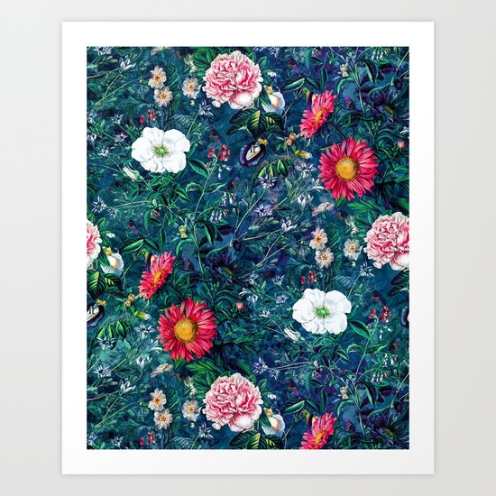 Spring Flowers Dark Art Print