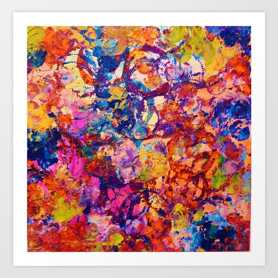 EVERYBODY'S COASTER- Bold Abstract Acrylic Painting Wine Glass Coaster Wow Autumn Home Decor Gift Art Print