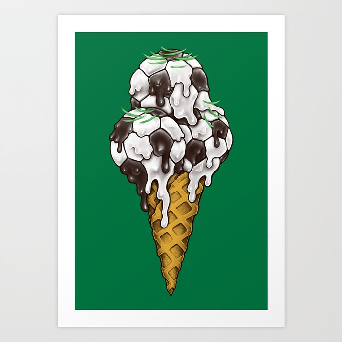 Ice Cream Soccer Balls Art Print