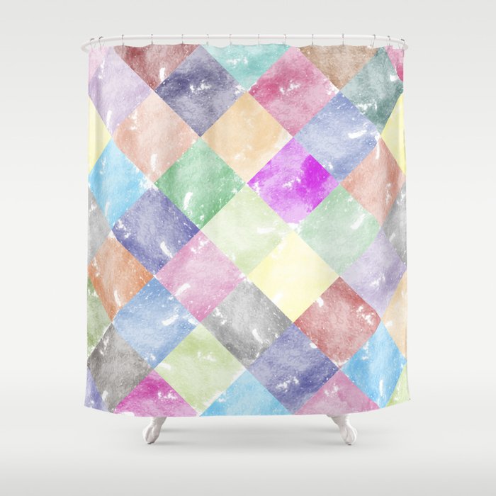 Colorful geometric patterns II Shower Curtain