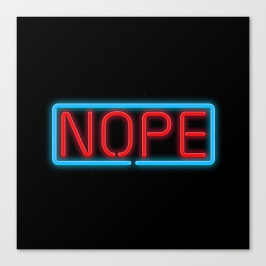 Nope Neon Canvas Print
