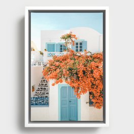 Oia Santorini Framed Canvas