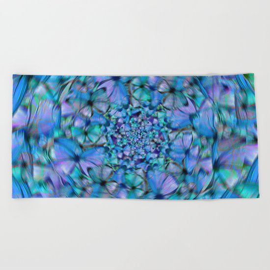 Swirling Butterflies Beach Towel