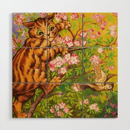 Missed by Louis Wain Wood Wall Art