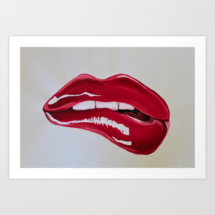 Red Lip Art Print