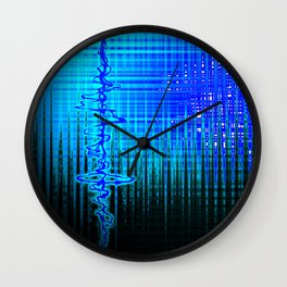 Soundwave Blue Wall Clock